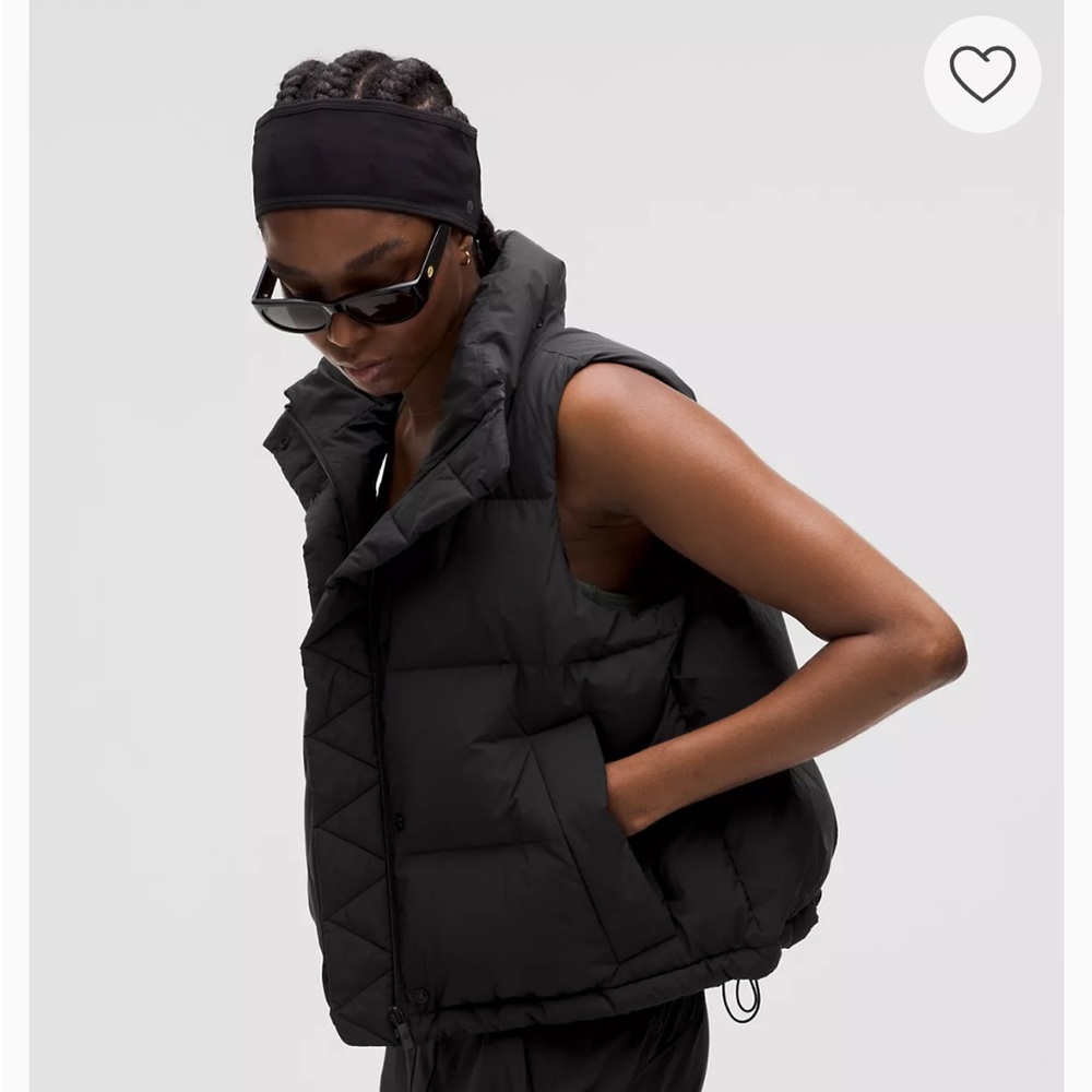 Wunder Puff 600-Down-Fill Cropped Vest - black - size 6